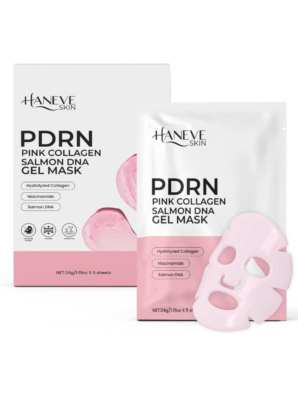 Revitalizing Pink Collagen Gel Mask - Salmon DNA, Hydrolyzed Collagen